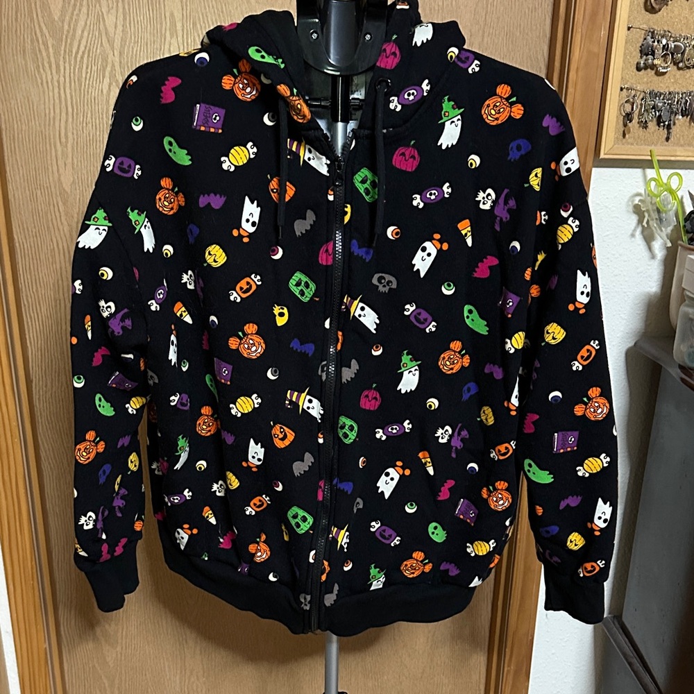 Mickey Mouse jack-o-lantern Halloween zip sweatshirt